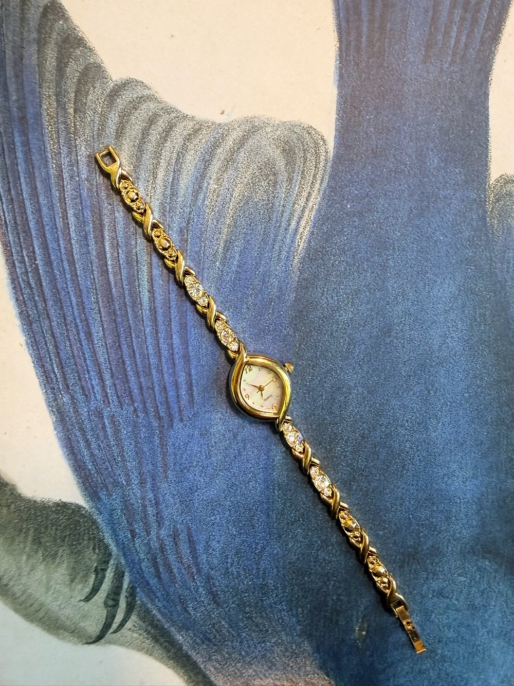 Gold-Tone Crystal Accent Women's Bracelet Watch - Picture 4 of 7
